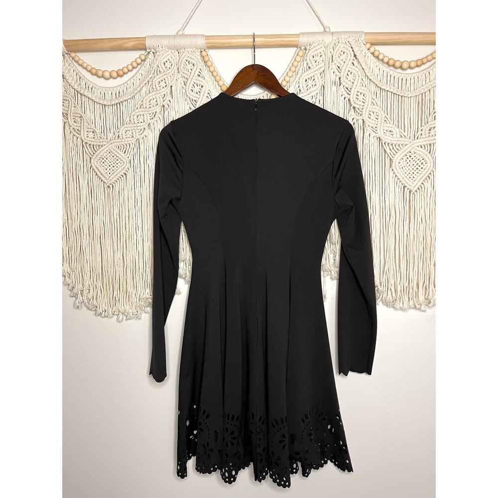 Romwe Women's Scalloped Hem Stretchy Knit Flared Skater A-line Dress